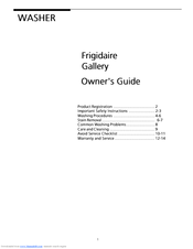 Frigidaire Gallery
GLWS1339CC0 Owner's Manual
