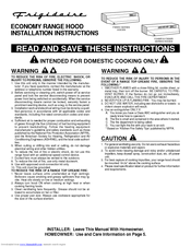 Frigidaire F24WR01ES Installation Instructions Manual