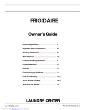 Frigidaire GLGT1142CS0 Owner's Manual
