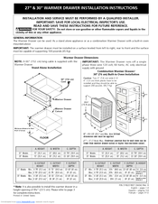 Frigidaire PLEW30S3FCB Installation Instructions Manual