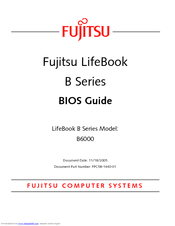 Fujitsu Lifebook B6000 Bios Manual