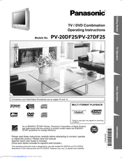 Panasonic PV20DF25 - MONITOR/DVD COMBO Operating Instructions Manual