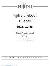 Fujitsu Lifebook E2010 Bios Manual