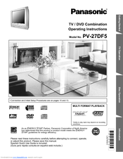 Panasonic PV27DF5 - DVD/TV UNIT Operating Instructions Manual
