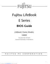 Fujitsu Lifebook E4000 Bios Manual