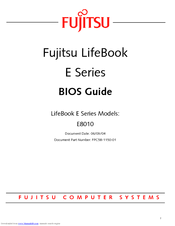Fujitsu Lifebook E8010D Bios Manual