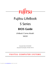 Fujitsu S6210 - LifeBook Notebook Computer Bios Manual