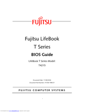 Fujitsu T4215 - LifeBook Tablet PC Bios Manual