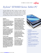 Fujitsu ST5030D - Stylistic Tablet PC Specifications