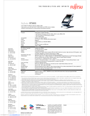 Fujitsu ST5031 - Stylistic Tablet PC Specifications