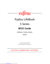 Fujitsu LifeBook
S6240 Bios Manual
