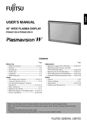 Fujitsu Plasmavision W PDS4211W-H User Manual