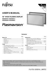 Fujitsu PLASMAVISION PDS5002W User Manual