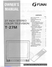 Funai T-27M Owner's Manual