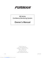 Furman Signal Processing MS4A-1 Owner's Manual