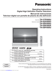 Panasonic Th 37px60u Manuals Manualslib