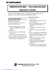 Furuno Felcom 82 Operator's Manual