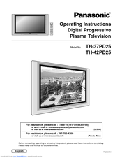 Panasonic Th 42px25 Manuals Manualslib