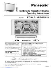 Panasonic PT60LC13 - LCD Operating Instructions Manual