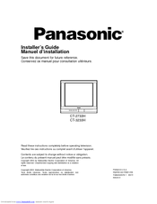 Panasonic CT-2733H Installer's Manual