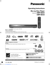 Panasonic DMP BD35 - Blu-Ray Disc Player Operating Instructions Manual
