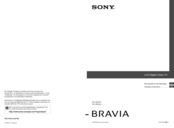 Sony Bravia KDL-26L40 Series Operating Instructions Manual