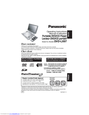 Panasonic DVDLX97 - PORTABLE DVD PLAYER Operating Instructions Manual