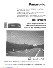 Panasonic CQDP383U - AUTO RADIO/CD DECK Operating Instructions Manual