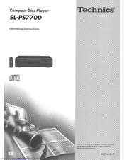 Panasonic SLPS770D - COMPACT DISC PLAYER Operating Manual