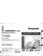 Panasonic DVD-S52S Operating Instructions Manual