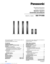 Panasonic SB-HS1000 Operating Instructions Manual