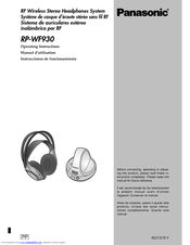 Panasonic RP-WF930-S Operating Instructions Manual