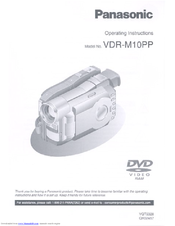 Panasonic VDRM10PP - DVD CAMCORDER Operating Manual