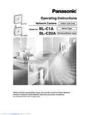 Panasonic BL-C20A - Network Camera Operating Instructions Manual