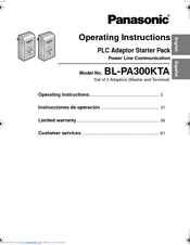 Panasonic BL-PA300KTA - High Definition Power Line Communication Ethernet Adaptor Twin Operating Instructions Manual