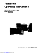 Panasonic NE1054T - COMMERCIAL MICROWAVE Operating Instructions Manual