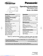 Panasonic NN-SN968BT Operating Instructions Manual