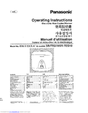 Panasonic SR-TEG18 - RICECOOKER 10 CUP Operating Instructions Manual