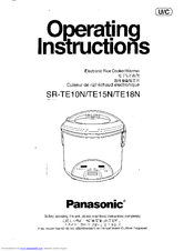 Panasonic SRTE18N - RICE COOKER/WARM Operating Instructions Manual
