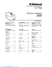 Panasonic SR-PRA1.8L Operating Manual