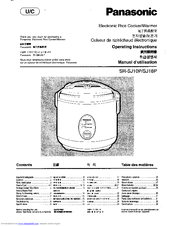 Panasonic SR-SJ10PRO Operating Instructions Manual
