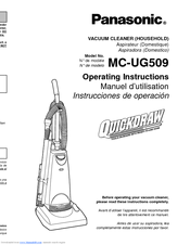 Panasonic MCUG509 - UPRIGHT VACUUM - MULTI LANGUAGE Operating Instructions Manual