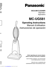 Panasonic MCUG581 - PLATINUM UPRIGHT VAC Operating Instructions Manual