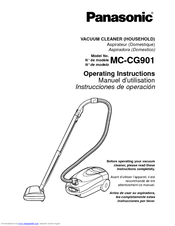 Panasonic MCCG901 - CANISTER VACUUM - MULTI LANGUAGE Operating Instructions Manual