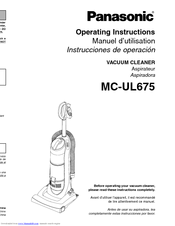 Panasonic MCUL675 - UPRIGHT VAC - MULTI LANGUAGE Operating Instructions Manual