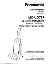 Panasonic MCUG787 - PLATINUM UPRIGHT VACUUM Operating Instructions Manual