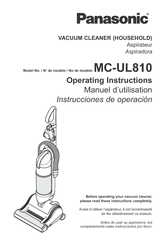 Panasonic MC-UL810 Operating Instructions Manual