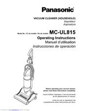 Panasonic MC-UL815 Operating Instructions Manual