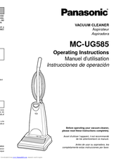 Panasonic MCUG585 - PLATINUM UPRIGHT VACUUM Operating Instructions Manual