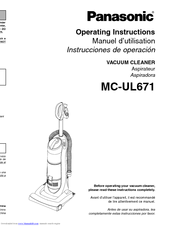 Panasonic MCUL671 - UPRIGHT VAC - MULTI LANGUAGE Operating Instructions Manual